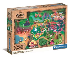 Opakowanie Puzzle 1000 Compact Disney Maps Alice