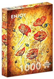 Puzzle 1000 Czerwone maki. Wydawca: G3. Multiszop.pl Opakowanie Puzzle 1000 Czerwone maki