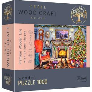 Puzzle 1000 drewniane Przy kominku 20171. Wydawca: Trefl PAP. Multiszop.pl Opakowanie Puzzle 1000 drewniane Przy kominku 20171