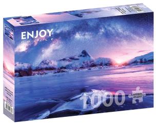 Puzzle 1000 Droga Mleczna/Lofoty/Norwegia. Wydawca: G3. Multiszop.pl Opakowanie Puzzle 1000 Droga Mleczna/Lofoty/Norwegia