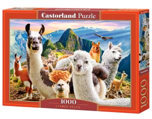 Puzzle 1000 el.  C-104758-2 Llamas Selfie. Wydawca: Castorland. Multiszop.pl Opakowanie Puzzle 1000 el.  C-104758-2 Llamas Selfie