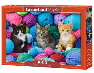 Puzzle 1000 el.  C-104796-2 Kittens in Yarn Store. Wydawca: Castorland. Multiszop.pl Opakowanie Puzzle 1000 el.  C-104796-2 Kittens in Yarn Store
