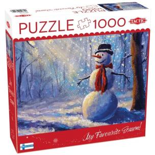 Puzzle 1000 el. Happy Snowman- bałwan. Wydawca: Tactic. Multiszop.pl Opakowanie Puzzle 1000 el. Happy Snowman- bałwan
