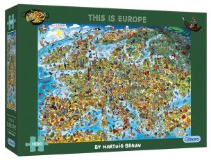 Puzzle 1000 Europa. Wydawca: G3. Multiszop.pl Opakowanie Puzzle 1000 Europa