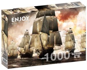 Puzzle 1000 Flota piratów. Wydawca: G3. Multiszop.pl Opakowanie Puzzle 1000 Flota piratów