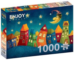 Puzzle 1000 Kolorowe domy. Wydawca: G3. Multiszop.pl Opakowanie Puzzle 1000 Kolorowe domy