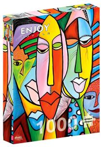 Opakowanie Puzzle 1000 Kolorowe twarze