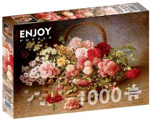 Puzzle 1000 Kosz pełen róż i goździków.... Wydawca: G3. Multiszop.pl Opakowanie Puzzle 1000 Kosz pełen róż i goździków...