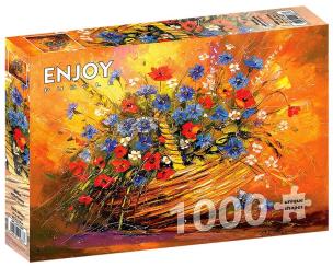 Puzzle 1000 Kosz z kwiatami. Wydawca: G3. Multiszop.pl Opakowanie Puzzle 1000 Kosz z kwiatami