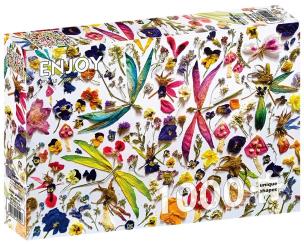 Opakowanie Puzzle 1000 Kwiaty i ważki