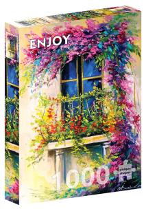 Puzzle 1000 Kwiaty na balkonie. Wydawca: G3. Multiszop.pl Opakowanie Puzzle 1000 Kwiaty na balkonie