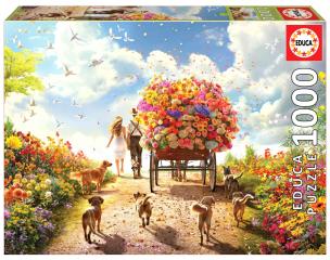 Puzzle 1000 Kwiecisty spacer G3. Wydawca: Educa. Multiszop.pl Opakowanie Puzzle 1000 Kwiecisty spacer G3