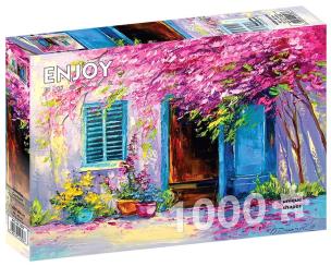 Puzzle 1000 Kwitnące podwórko. Wydawca: G3. Multiszop.pl Opakowanie Puzzle 1000 Kwitnące podwórko
