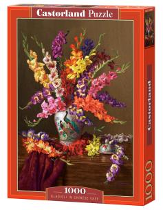 Puzzle 1000 Ladiole w chińskiej wazie C-104949. Wydawca: CASTOR. Multiszop.pl Opakowanie Puzzle 1000 Ladiole w chińskiej wazie C-104949