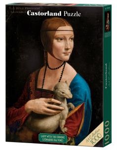 Puzzle 1000 Lady with the Ermine, Da Vinci. Wydawca: Castorland. Multiszop.pl Opakowanie Puzzle 1000 Lady with the Ermine, Da Vinci