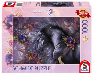 Puzzle 1000 Laurie Prindle Niebieska róża. Wydawca: Schmidt. Multiszop.pl Opakowanie Puzzle 1000 Laurie Prindle Niebieska róża