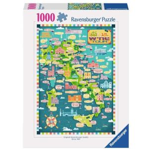 Opakowanie Puzzle 1000 Mapa włoskich win