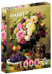 Puzzle 1000 Martwa natura z różami, Jean-Baptiste. Wydawca: G3. Multiszop.pl Opakowanie Puzzle 1000 Martwa natura z różami, Jean-Baptiste