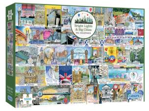 Puzzle 1000 Miasta w Wielkiej Brytanii. Wydawca: G3. Multiszop.pl Opakowanie Puzzle 1000 Miasta w Wielkiej Brytanii