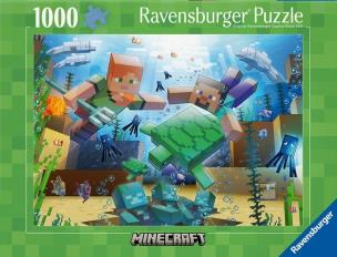 Puzzle 1000 Minecraft Mozaika. Wydawca: Ravensburger. Multiszop.pl Opakowanie Puzzle 1000 Minecraft Mozaika