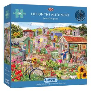 Puzzle 1000 Ogródki działkowe. Wydawca: G3. Multiszop.pl Opakowanie Puzzle 1000 Ogródki działkowe
