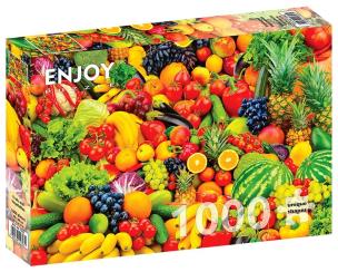 Puzzle 1000 Owoce i warzywa. Wydawca: G3. Multiszop.pl Opakowanie Puzzle 1000 Owoce i warzywa