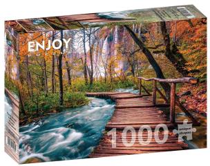 Puzzle 1000 Park Narodowy Jezior Plitwickich. Wydawca: G3. Multiszop.pl Opakowanie Puzzle 1000 Park Narodowy Jezior Plitwickich