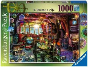 Puzzle 1000 Pirackie życie. Wydawca: Ravensburger. Multiszop.pl Opakowanie Puzzle 1000 Pirackie życie