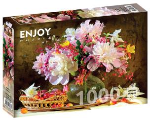 Puzzle 1000 Piwonie. Wydawca: G3. Multiszop.pl Opakowanie Puzzle 1000 Piwonie