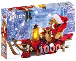 Puzzle 1000 Pluszowe misie z czapkami Mikołaja. Wydawca: G3. Multiszop.pl Opakowanie Puzzle 1000 Pluszowe misie z czapkami Mikołaja