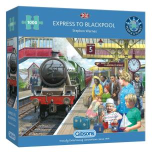 Puzzle 1000 Pociąg do Blackpool/Anglia. Wydawca: G3. Multiszop.pl Opakowanie Puzzle 1000 Pociąg do Blackpool/Anglia