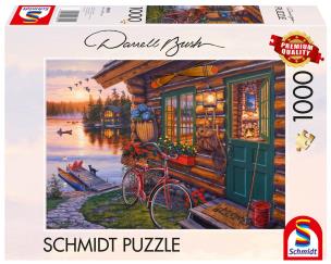 Opakowanie Puzzle 1000 PQ Domek nad jeziorem Darrel Bush 112719