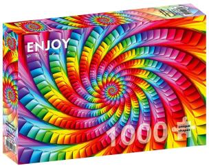 Puzzle 1000 Psychodeliczna tęczowa spirala. Wydawca: G3. Multiszop.pl Opakowanie Puzzle 1000 Psychodeliczna tęczowa spirala