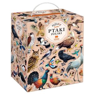 Okładka książki Puzzle 1000 Puzzlove Ptaki Polski CzuCzu