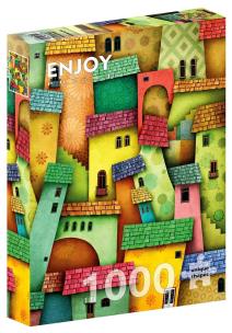 Puzzle 1000 Radosne domy. Wydawca: G3. Multiszop.pl Opakowanie Puzzle 1000 Radosne domy