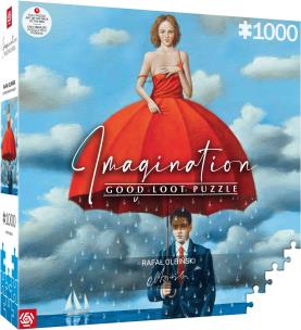 Puzzle 1000 Rafał Olbiński - Obrona przed banałem. Wydawca: GOOD LOOT. Multiszop.pl Opakowanie Puzzle 1000 Rafał Olbiński - Obrona przed banałem