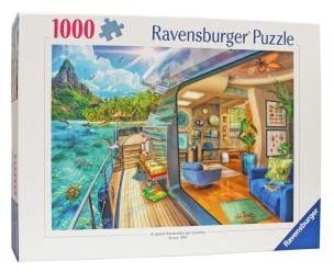Puzzle 1000 Rejs w tropiki. Wydawca: Ravensburger. Multiszop.pl Opakowanie Puzzle 1000 Rejs w tropiki