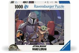 Puzzle 1000 Star Wars Mandalorian. Wydawca: Ravensburger. Multiszop.pl Opakowanie Puzzle 1000 Star Wars Mandalorian