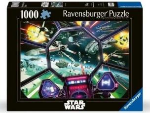 Puzzle 1000 Star Wars TIE Fighter Cockpit. Wydawca: Ravensburger. Multiszop.pl Opakowanie Puzzle 1000 Star Wars TIE Fighter Cockpit