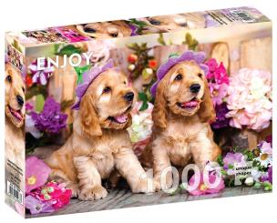 Puzzle 1000 Szczenięta rasy Cocker Spaniel. Wydawca: G3. Multiszop.pl Opakowanie Puzzle 1000 Szczenięta rasy Cocker Spaniel