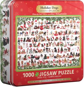 Opakowanie Puzzle 1000 Tin Holiday Dogs 8051-0939
