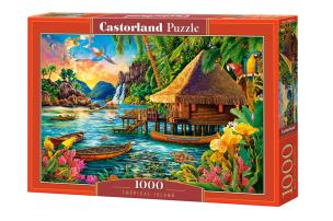 Puzzle 1000 Tropikalna wyspa C-104871. Wydawca: CASTOR. Multiszop.pl Opakowanie Puzzle 1000 Tropikalna wyspa C-104871