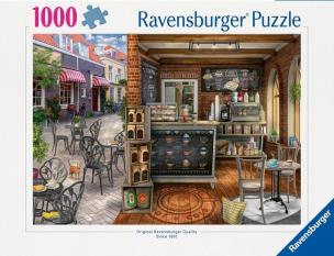 Puzzle 1000 Urocza Kawiarnia. Wydawca: Ravensburger. Multiszop.pl Opakowanie Puzzle 1000 Urocza Kawiarnia
