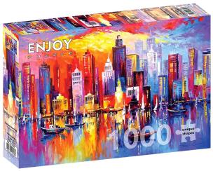 Puzzle 1000 Wieczór w Nowym Jorku/USA. Wydawca: G3. Multiszop.pl Opakowanie Puzzle 1000 Wieczór w Nowym Jorku/USA