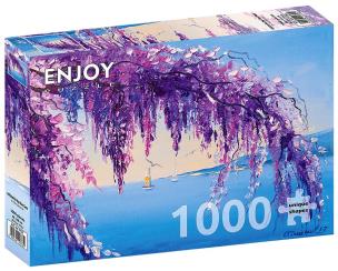Puzzle 1000 Wisteria nad morzem. Wydawca: G3. Multiszop.pl Opakowanie Puzzle 1000 Wisteria nad morzem