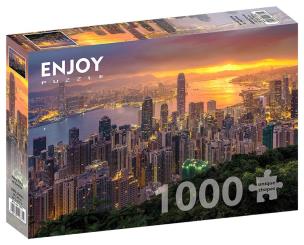 Puzzle 1000 Wschód słońca w Hongkongu/Chiny. Wydawca: G3. Multiszop.pl Opakowanie Puzzle 1000 Wschód słońca w Hongkongu/Chiny