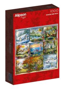 Opakowanie Puzzle 1000 Wszystkie pory roku- Chatki