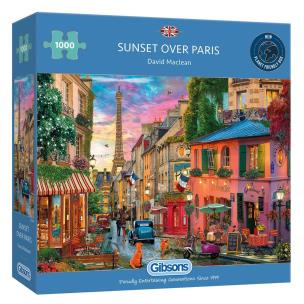 Puzzle 1000 Zachód słońca nad Paryżem. Wydawca: G3. Multiszop.pl Opakowanie Puzzle 1000 Zachód słońca nad Paryżem