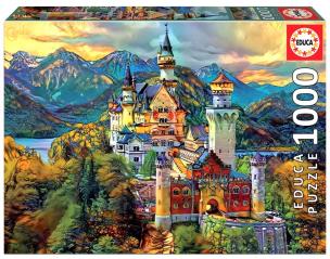 Puzzle 1000 Zamek Neuschwanstein, Niemcy G3. Wydawca: Educa. Multiszop.pl Opakowanie Puzzle 1000 Zamek Neuschwanstein, Niemcy G3