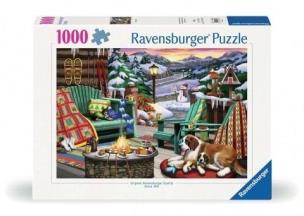 Puzzle 1000 Zimowy odpoczynek. Wydawca: Ravensburger. Multiszop.pl Opakowanie Puzzle 1000 Zimowy odpoczynek